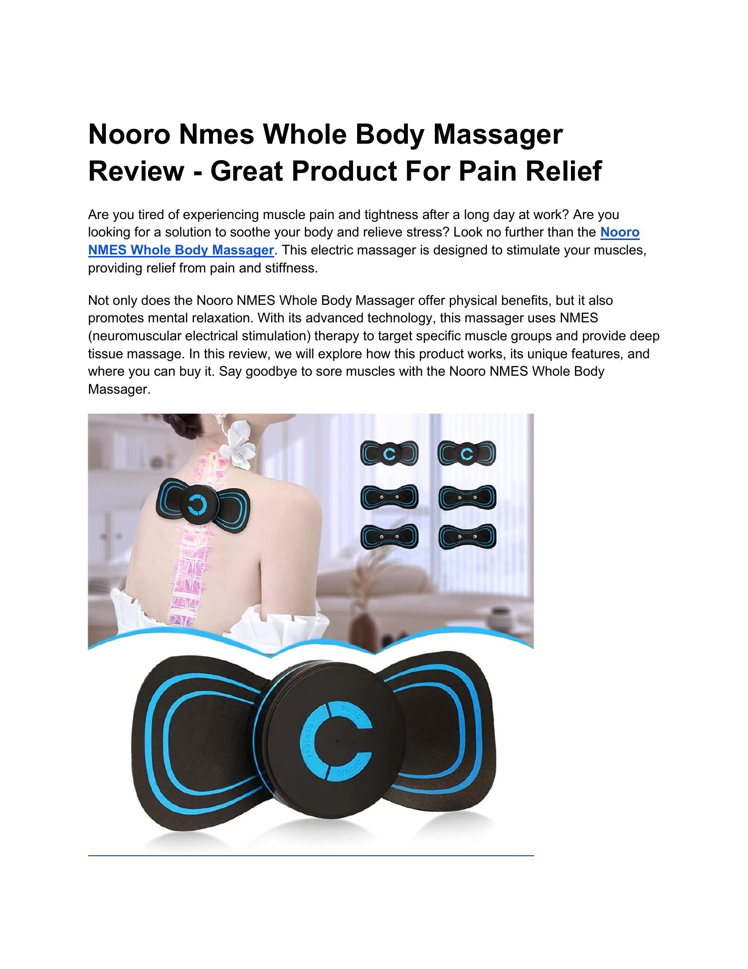 Stream Nooro Whole Body Massager Reviews by noorofoot