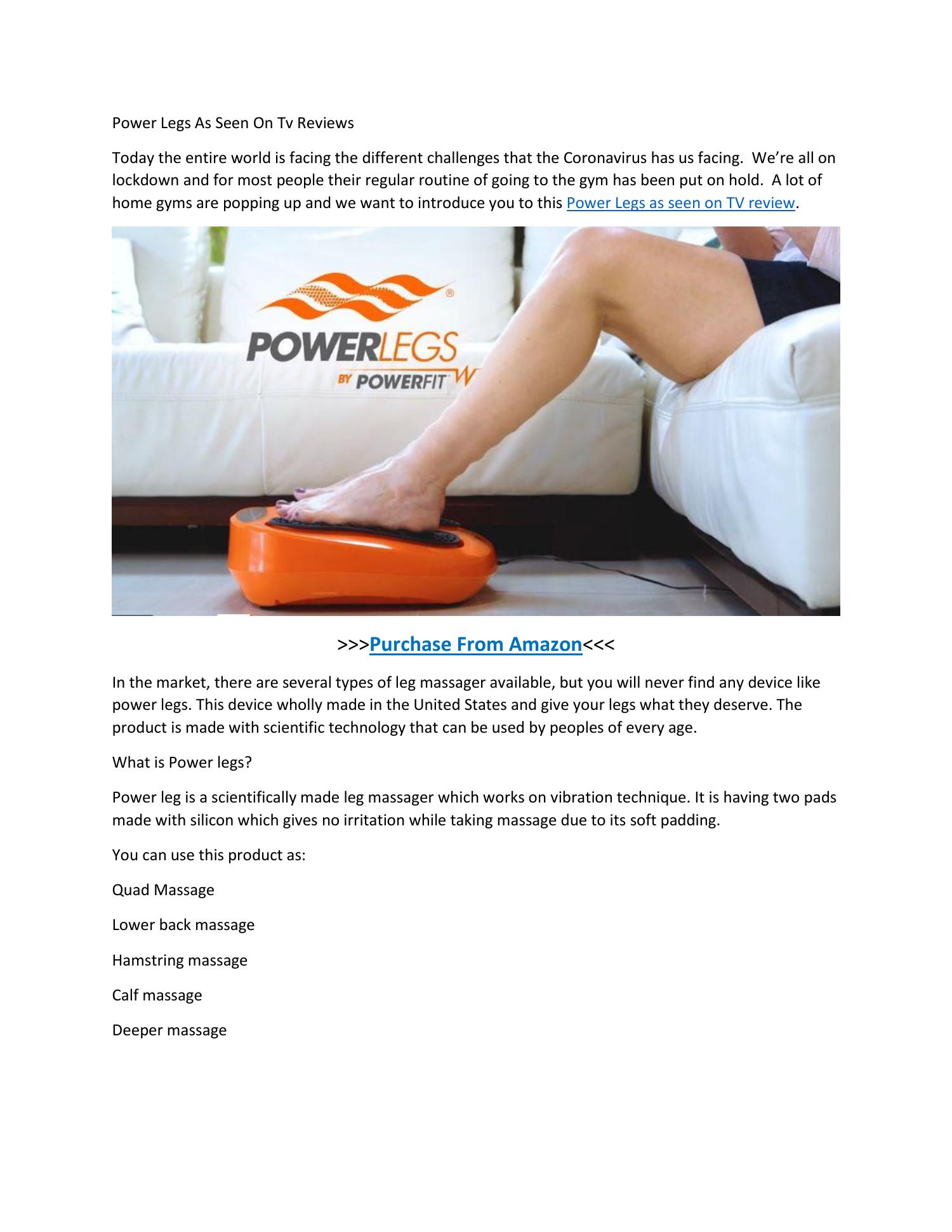 Power Legs As Seen On Tv Reviews.docx DocDroid