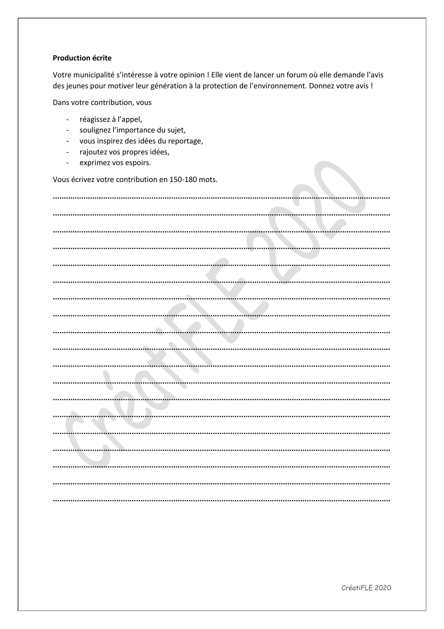 Sujet De Production écrite Et Corrigé Cm1 Production écrite.docx | DocDroid