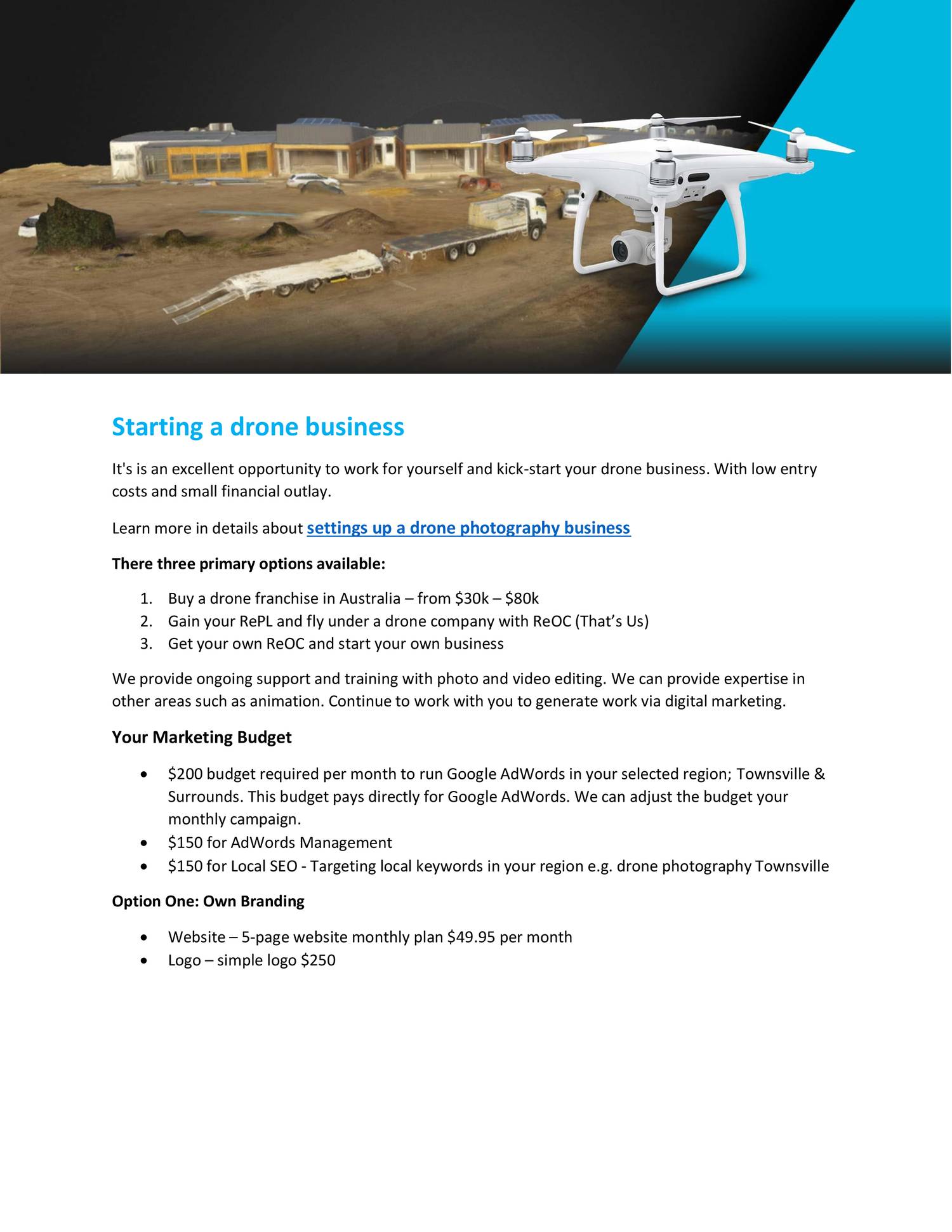 drone photography business plan