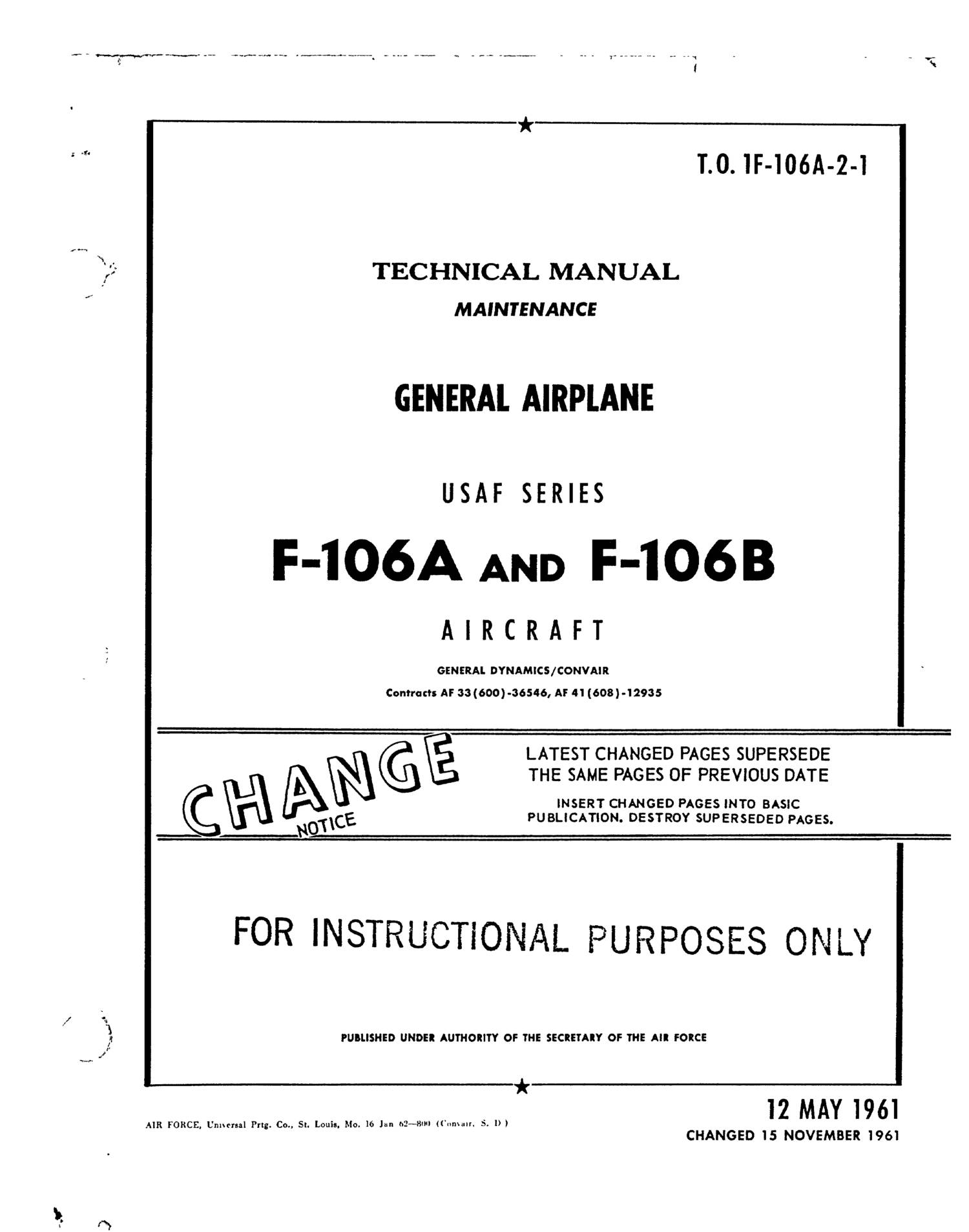 Convair F-106A and B Maintenance Manual.pdf | DocDroid