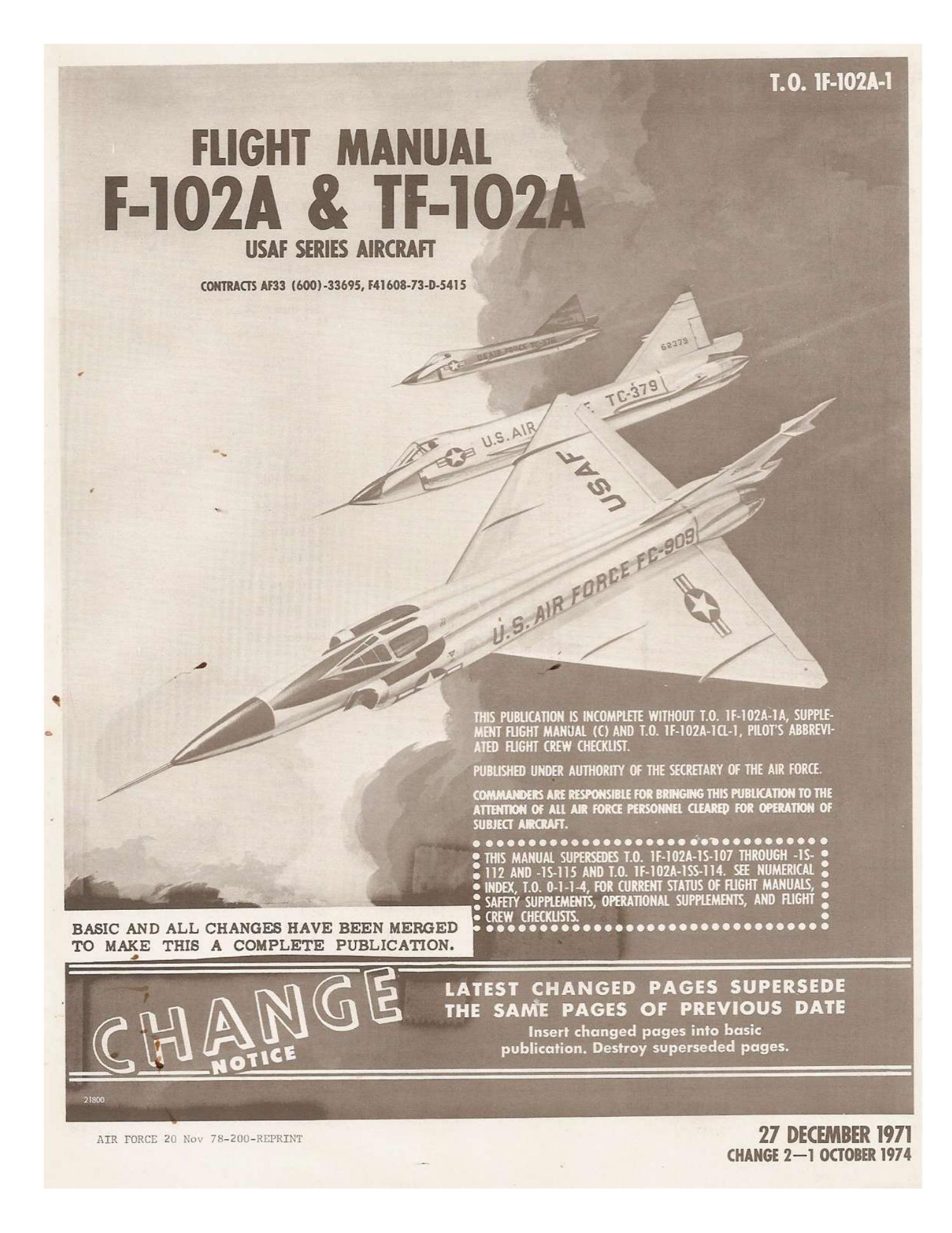 F-102A & TF-102A フライトマニュアル convair-f-102a-tf-102a-delta-