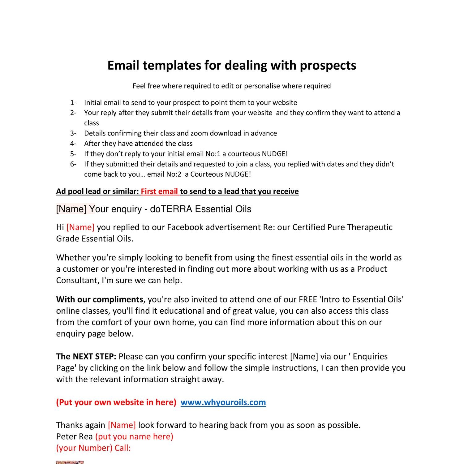 Template Emails Leads.docx DocDroid