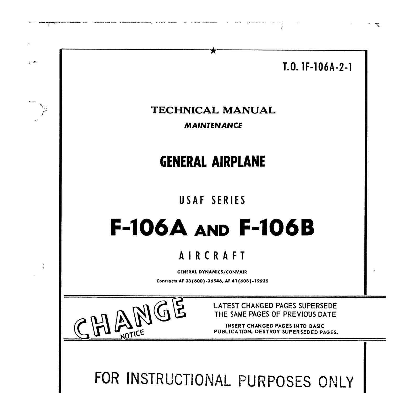 Convair F-106A and B Maintenance Manual.pdf | DocDroid