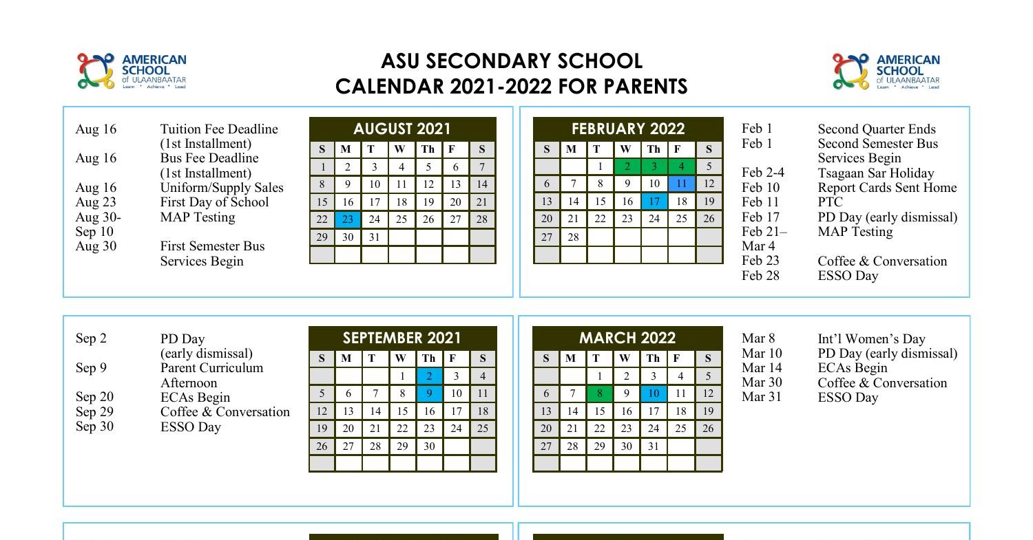 Ss Calendar 2022 Ss Calendar 2021-2022 For Parents V1 (1).Pdf | Docdroid