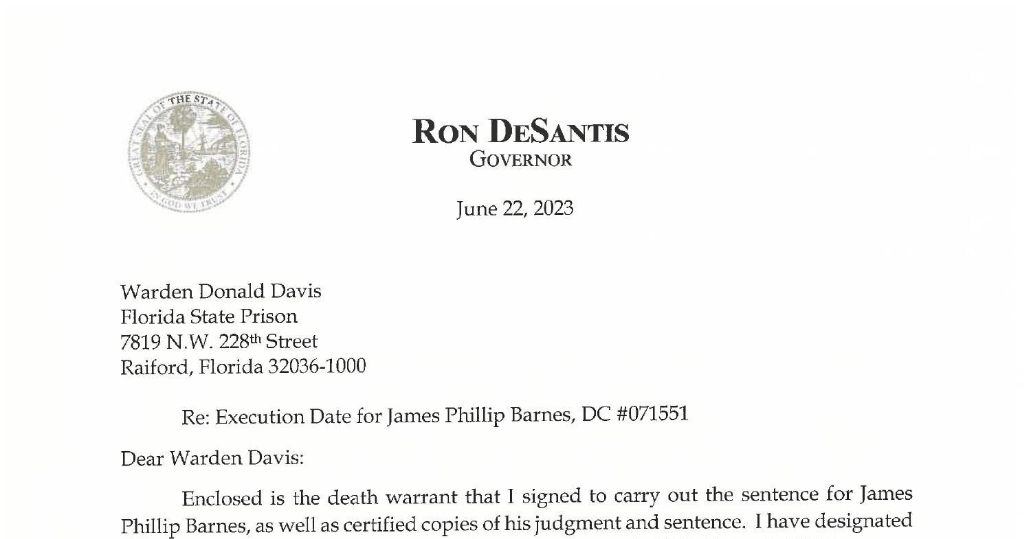 Miscellaneous Document - Death Warrant (Ron DeSantis).pdf | DocDroid