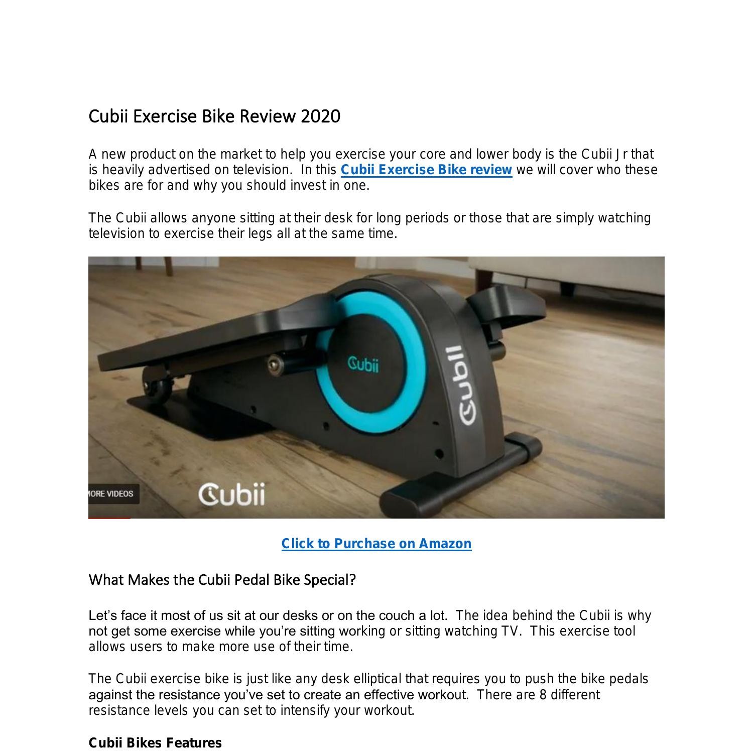 cubii exercise bike price