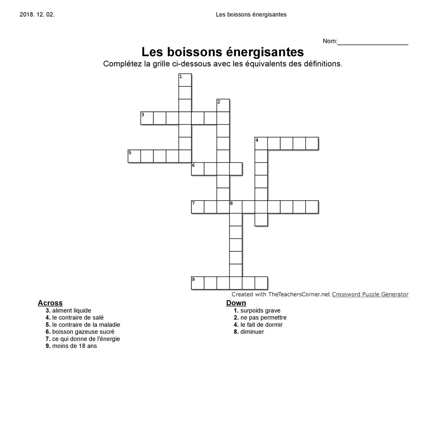 11++ 45 mots croises des 5 ans information